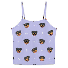 Load image into Gallery viewer, Happy Rottweiler Delight Women's Cami and Shorts Pajama Set-5