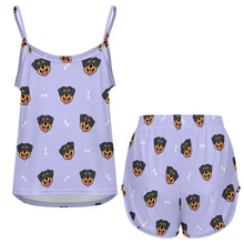 Load image into Gallery viewer, Happy Rottweiler Delight Women's Cami and Shorts Pajama Set-7