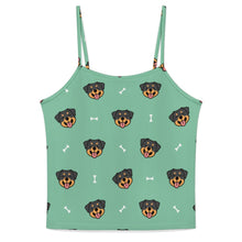 Load image into Gallery viewer, Happy Rottweiler Delight Women's Cami and Shorts Pajama Set-9