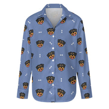 Load image into Gallery viewer, Happy Rottweiler Delight Women&#39;s Shirt-S-CornflowerBlue-5