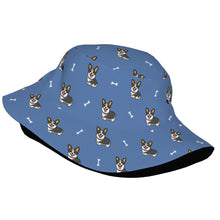Load image into Gallery viewer, Happy Tri-Color Corgi Love Bucket Hat-Hats &amp; Caps-Accessories,Corgi,Dog Dad Gifts,Dog Mom Gifts,Hats-10