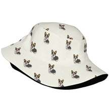 Load image into Gallery viewer, Happy Tri-Color Corgi Love Bucket Hat-Hats &amp; Caps-Accessories,Corgi,Dog Dad Gifts,Dog Mom Gifts,Hats-34