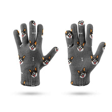 Load image into Gallery viewer, Happy Tri Color Corgi Love Touch Screen Gloves-Accessories-Accessories, Corgi, Dog Dad Gifts, Dog Mom Gifts, Gloves-10