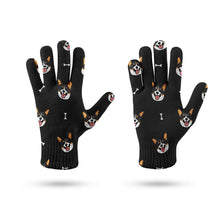Load image into Gallery viewer, Happy Tri Color Corgi Love Touch Screen Gloves-Accessories-Accessories, Corgi, Dog Dad Gifts, Dog Mom Gifts, Gloves-11