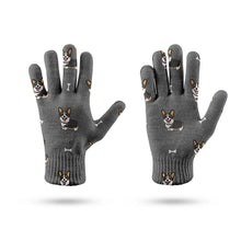 Load image into Gallery viewer, Happy Tri-Color Corgi Love Touch Screen Gloves-Accessories-Accessories,Dog Dad Gifts,Dog Mom Gifts,Gloves-12