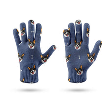 Load image into Gallery viewer, Happy Tri Color Corgi Love Touch Screen Gloves-Accessories-Accessories, Corgi, Dog Dad Gifts, Dog Mom Gifts, Gloves-8