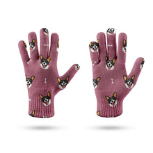 Load image into Gallery viewer, Happy Tri Color Corgi Love Touch Screen Gloves-Accessories-Accessories, Corgi, Dog Dad Gifts, Dog Mom Gifts, Gloves-9