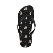 Load image into Gallery viewer, Happy Tri-Color Corgi Love Unisex Slippers - 7 Gradients-Black-S-25
