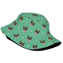 Load image into Gallery viewer, Happy Tri Color Corgis Bucket Hat-Hats &amp; Caps-Accessories,Corgi,Dog Dad Gifts,Dog Mom Gifts,Hats-10