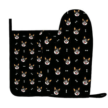 Load image into Gallery viewer, Happy Tri Color Corgis Oven Mitts and Pot Holder Set-Kitchen Decor-9