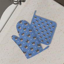 Load image into Gallery viewer, Happy Tri Color Corgis Oven Mitts and Pot Holder Set-Kitchen Decor-15