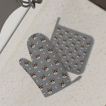 Load image into Gallery viewer, Happy Tri Color Corgis Oven Mitts and Pot Holder Set-Kitchen Decor-7