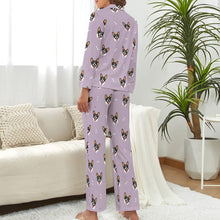 Load image into Gallery viewer, Happy Tri Color Corgis Pajamas Set for Women-Pajamas-Apparel, Corgi, Pajamas-S-Thistle-7
