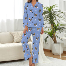 Load image into Gallery viewer, Happy Tri Color Corgis Pajamas Set for Women-Pajamas-Apparel, Corgi, Pajamas-1