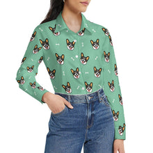 Load image into Gallery viewer, Happy Tri Color Corgis Women's Shirt-Apparel-Apparel,Corgi,Dog Mom Gifts,Shirt-10