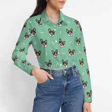 Load image into Gallery viewer, Happy Tri Color Corgis Women's Shirt-Apparel-Apparel,Corgi,Dog Mom Gifts,Shirt-12