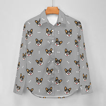 Load image into Gallery viewer, Happy Tri Color Corgis Women's Shirt-Apparel-Apparel,Corgi,Dog Mom Gifts,Shirt-24