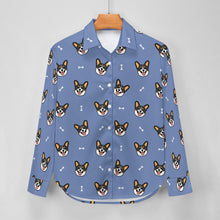 Load image into Gallery viewer, Happy Tri Color Corgis Women's Shirt-Apparel-Apparel,Corgi,Dog Mom Gifts,Shirt-9