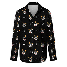 Load image into Gallery viewer, Happy Tri Color Corgis Women's Shirt-Apparel-Apparel,Corgi,Dog Mom Gifts,Shirt-S-Black11-25