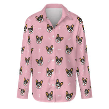 Load image into Gallery viewer, Happy Tri Color Corgis Women's Shirt-Apparel-Apparel,Corgi,Dog Mom Gifts,Shirt-S-Pink-1