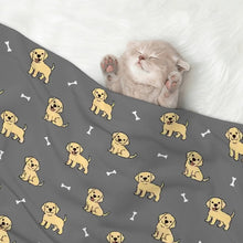 Load image into Gallery viewer, Happy Yellow Labrador Love Blanket for Dog-Pet Furniture-20
