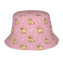 Load image into Gallery viewer, Happy Yellow Labrador Love Bucket Hat-Hats &amp; Caps-Light Pink-One Size-25