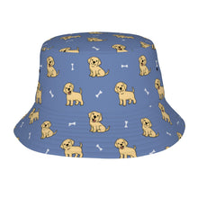 Load image into Gallery viewer, Happy Yellow Labrador Love Bucket Hat-Hats &amp; Caps-Slate Blue-One Size-9