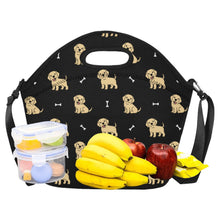 Load image into Gallery viewer, Happy Yellow Labrador Love Neoprene Lunch Bag-Accessories-Accessories,Bags,Dog Dad Gifts,Dog Mom Gifts,Labrador,Lunch Bags-12