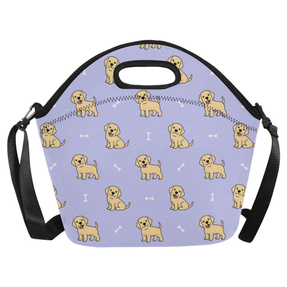 Happy Yellow Labrador Love Neoprene Lunch Bag-Accessories-Accessories,Bags,Dog Dad Gifts,Dog Mom Gifts,Labrador,Lunch Bags-17