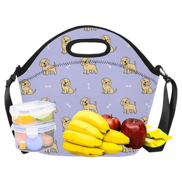 Happy Yellow Labrador Love Neoprene Lunch Bag 18 360x