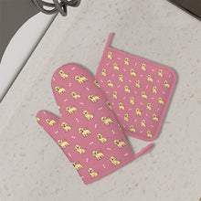 Load image into Gallery viewer, Happy Yellow Labrador Love Oven Mitts and Pot Holder Set-Kitchen Decor-Accessories,Dog Mom Gifts,Labrador-2