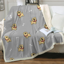 Load image into Gallery viewer, Happy Yellow Labrador Love Soft Warm Fleece Blanket - 3 Colors-Blanket-Blankets, Home Decor, Labrador-14