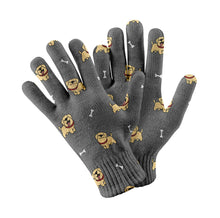 Load image into Gallery viewer, Happy Yellow Labrador Love Touch Screen Gloves-Accessories-Accessories, Dog Dad Gifts, Dog Mom Gifts, Gloves, Labrador-Gray-4