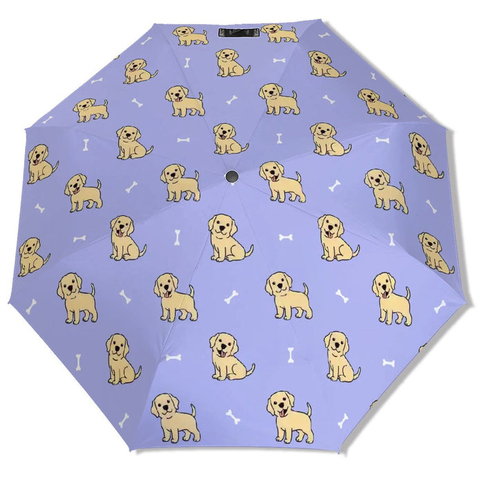 Happy Yellow Labrador Love Umbrella-Daily Accessories-1