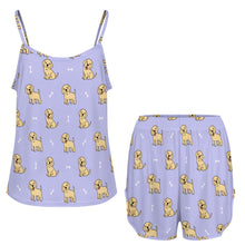 Load image into Gallery viewer, Happy Yellow Labrador Love Women's Cami and Shorts Pajama Set-18