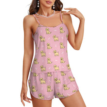 Load image into Gallery viewer, Happy Yellow Labrador Love Women's Cami and Shorts Pajama Set-23