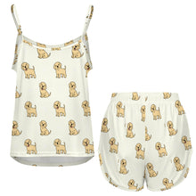 Load image into Gallery viewer, Happy Yellow Labrador Love Women's Cami and Shorts Pajama Set-7