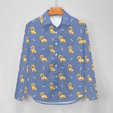 Load image into Gallery viewer, Happy Yellow Labrador Love Women&#39;s Shirt-Apparel-Apparel,Dog Mom Gifts,Labrador,Shirt-13