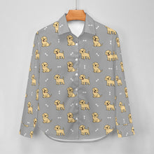 Load image into Gallery viewer, Happy Yellow Labrador Love Women&#39;s Shirt-Apparel-Apparel,Dog Mom Gifts,Labrador,Shirt-22