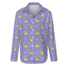 Load image into Gallery viewer, Happy Yellow Labrador Love Women&#39;s Shirt-Apparel-Apparel,Dog Mom Gifts,Labrador,Shirt-Lavender Purple-S-20
