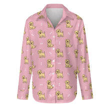 Load image into Gallery viewer, Happy Yellow Labrador Love Women&#39;s Shirt-Apparel-Apparel,Dog Mom Gifts,Labrador,Shirt-Light Pink-S-11