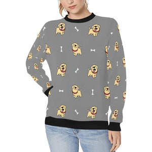Happy Yellow Labrador Love Women's Sweatshirt-Apparel-Apparel, Labrador, Sweatshirt-Gray-XS-13