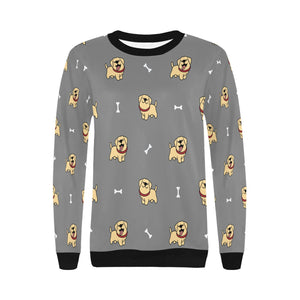 Happy Yellow Labrador Love Women's Sweatshirt-Apparel-Apparel, Labrador, Sweatshirt-14