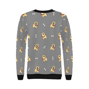 Happy Yellow Labrador Love Women's Sweatshirt-Apparel-Apparel, Labrador, Sweatshirt-15