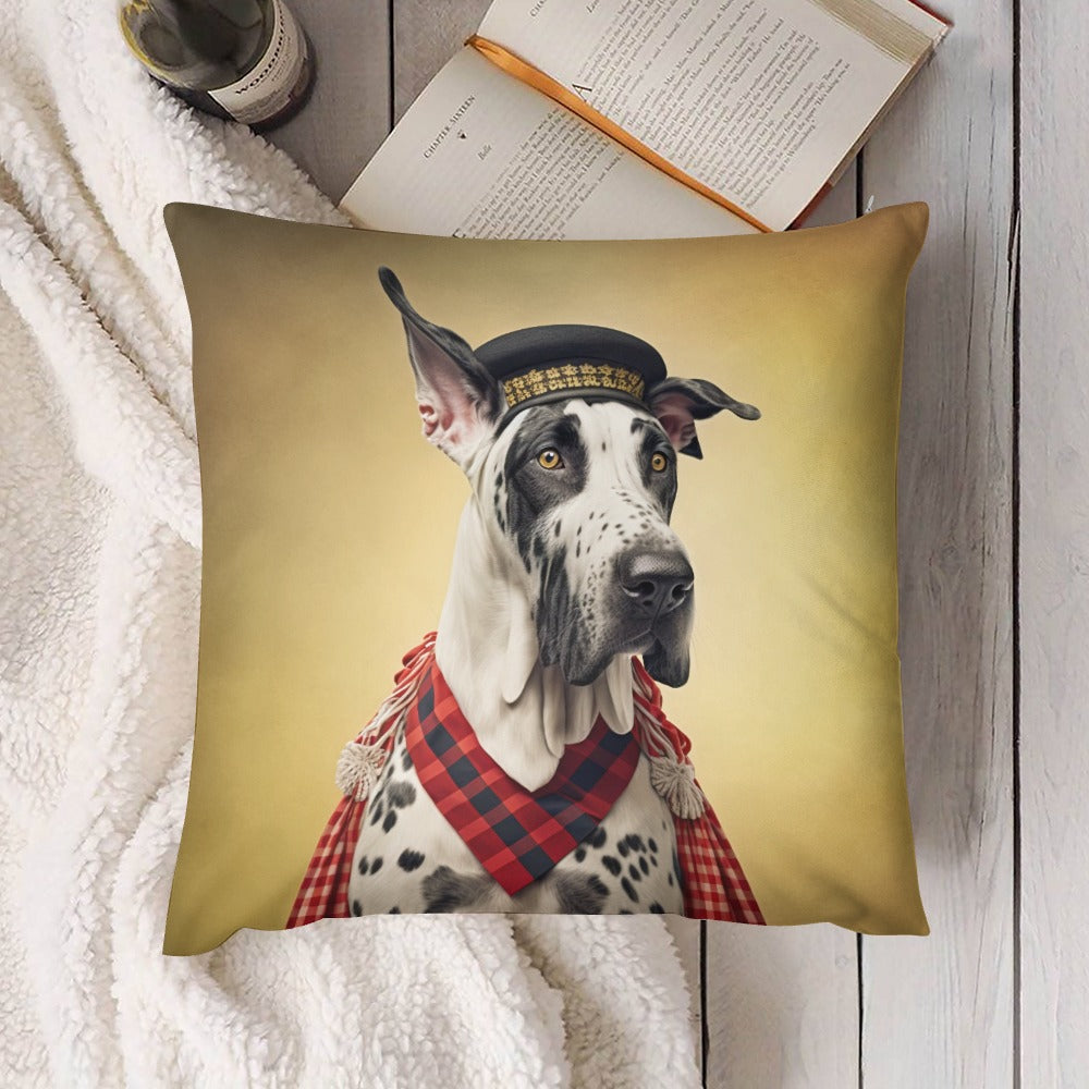 Harlequin Hound Great Dane Plush Pillow Case