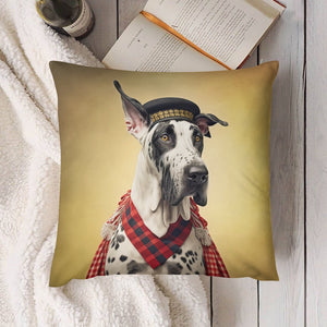 Harlequin Hound Great Dane Plush Pillow Case-Cushion Cover-Dog Dad Gifts, Dog Mom Gifts, Great Dane, Home Decor, Pillows-4