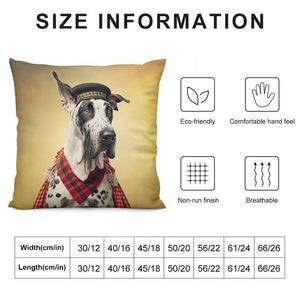 Harlequin Hound Great Dane Plush Pillow Case-Cushion Cover-Dog Dad Gifts, Dog Mom Gifts, Great Dane, Home Decor, Pillows-6