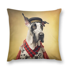 Load image into Gallery viewer, Harlequin Hound Great Dane Plush Pillow Case-Cushion Cover-Dog Dad Gifts, Dog Mom Gifts, Great Dane, Home Decor, Pillows-12 &quot;×12 &quot;-1