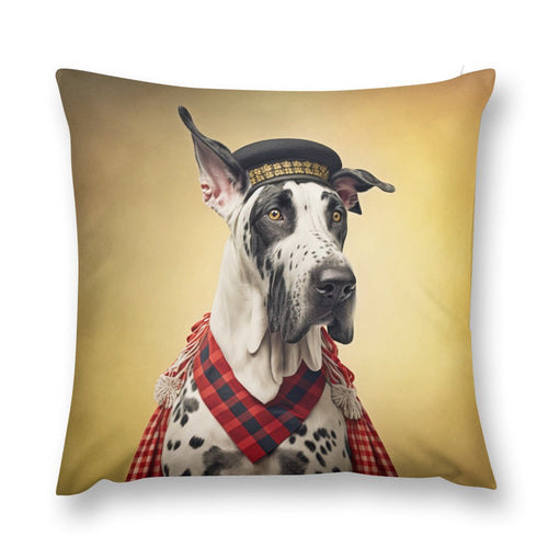 Harlequin Hound Great Dane Plush Pillow Case-Cushion Cover-Dog Dad Gifts, Dog Mom Gifts, Great Dane, Home Decor, Pillows-12 