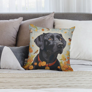 Harmonious Haven Black Labrador Plush Pillow Case-Cushion Cover-Black Labrador, Dog Dad Gifts, Dog Mom Gifts, Home Decor, Pillows-2